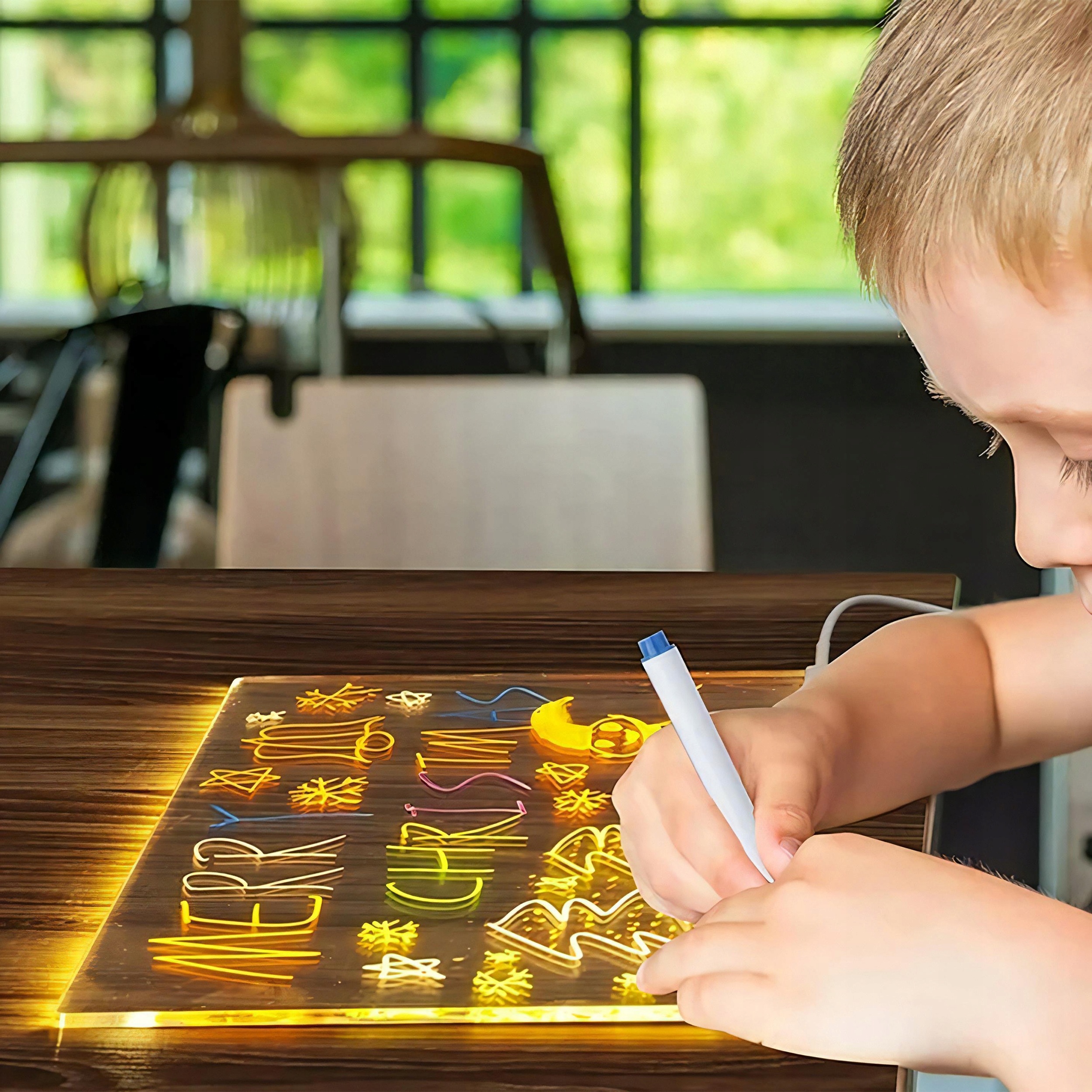 TABLICA NOTATEK LED SUCHOŚCIERALNA RENEW FORCE 30×20 CM – DOM BIURO SZKOŁA Kod producenta ZESTAW LED DO RYSOWANIA