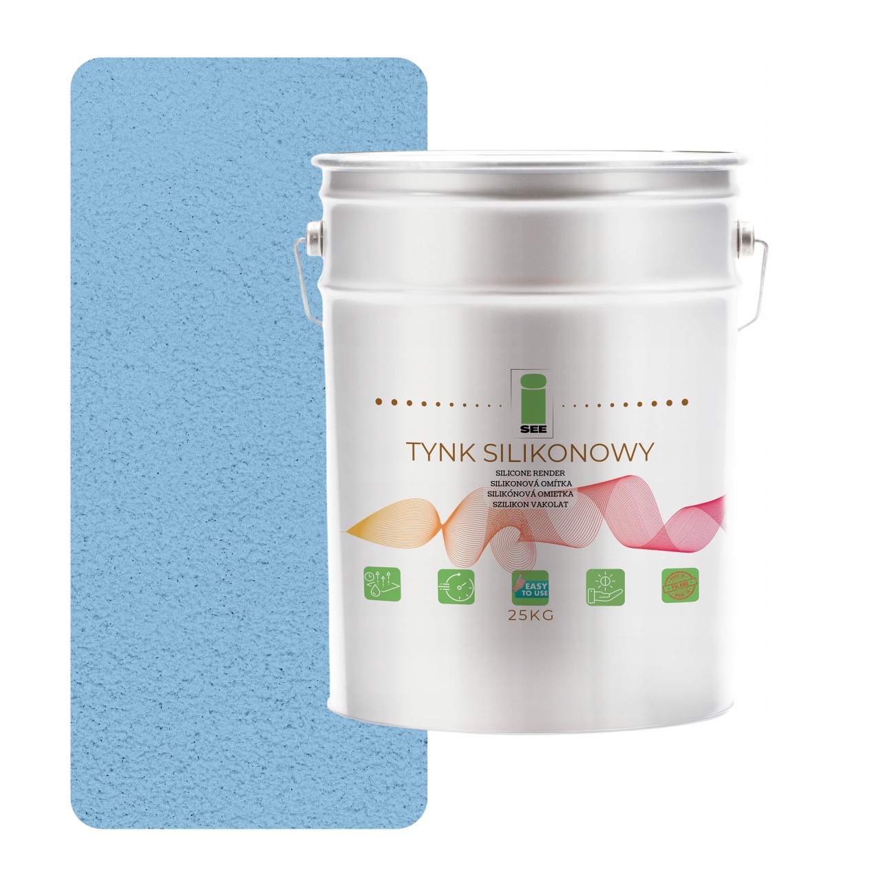 Silikónová Fasádna Omietka Vonkajšia Modrá 1.0 MM Prémiová 25 Kg