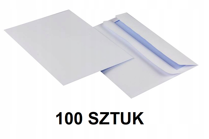 Koperty zwykłe LISTOWE C6 SK samoklejące 100 SZTUK