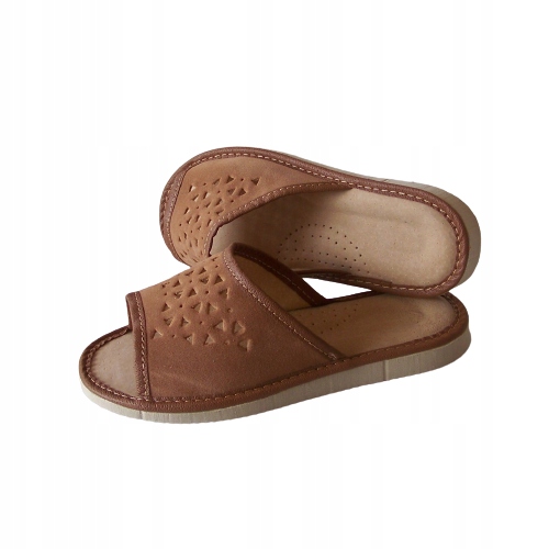 

Klapki Pantofle Kapcie Damskie Skórzane Góralskie