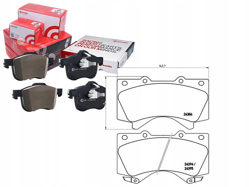Sada Brzdových Destiček Brembo 044650C020 4465