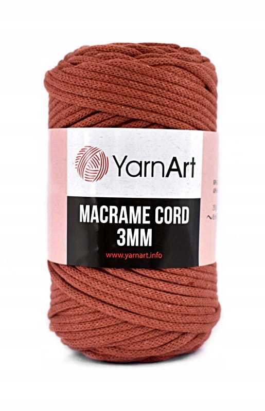 Sznurek YarnArt Macrame Cord 3 mm 785 cegła