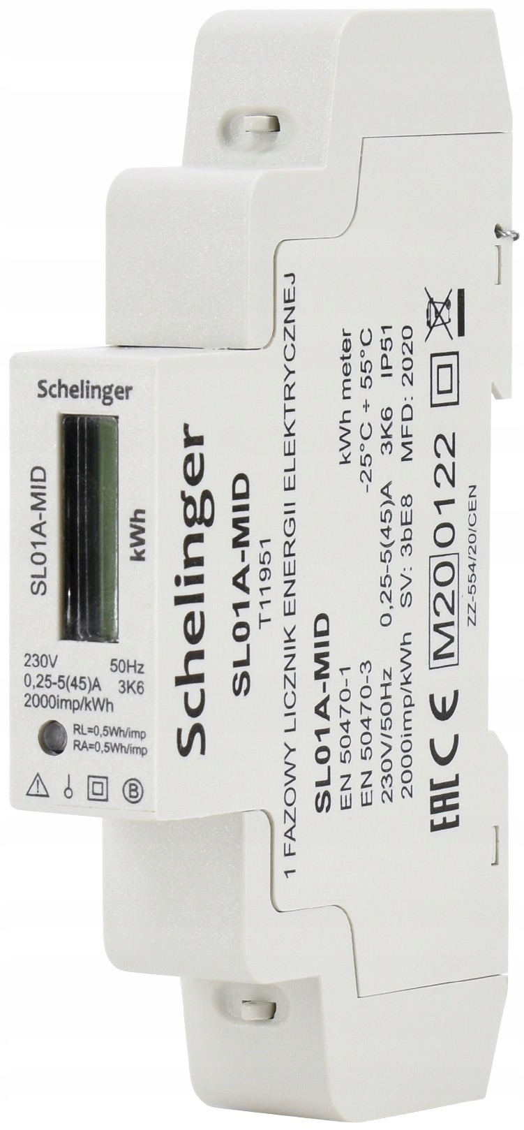 Jednofázový elektroměr 45A Počítadlo proudových energií