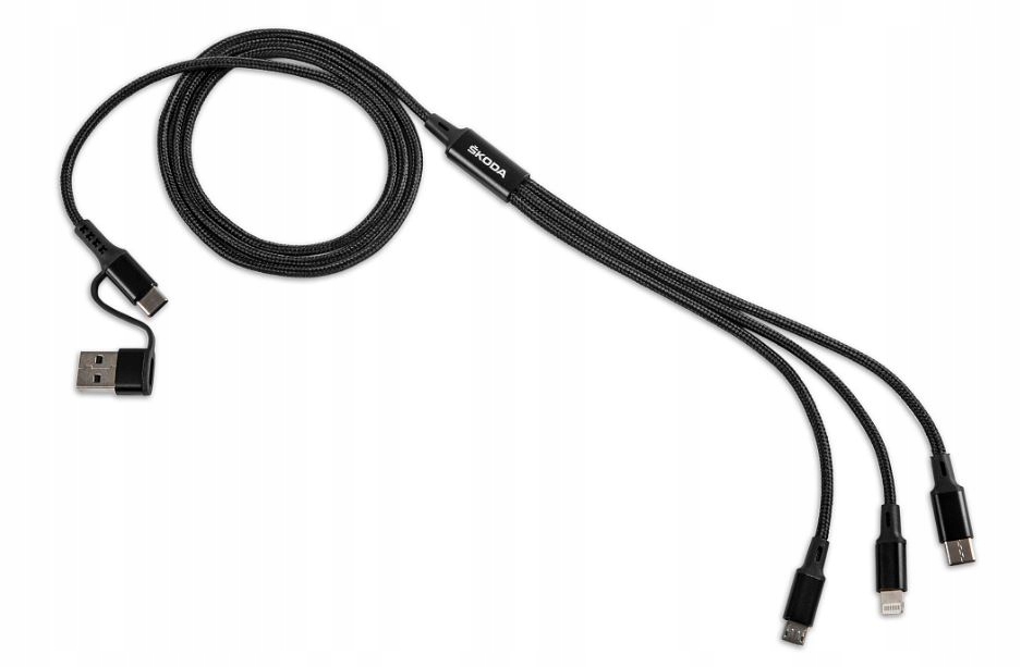 

Przewód Kabel 4w1 Usb-c Micro lighting Skoda 110CM