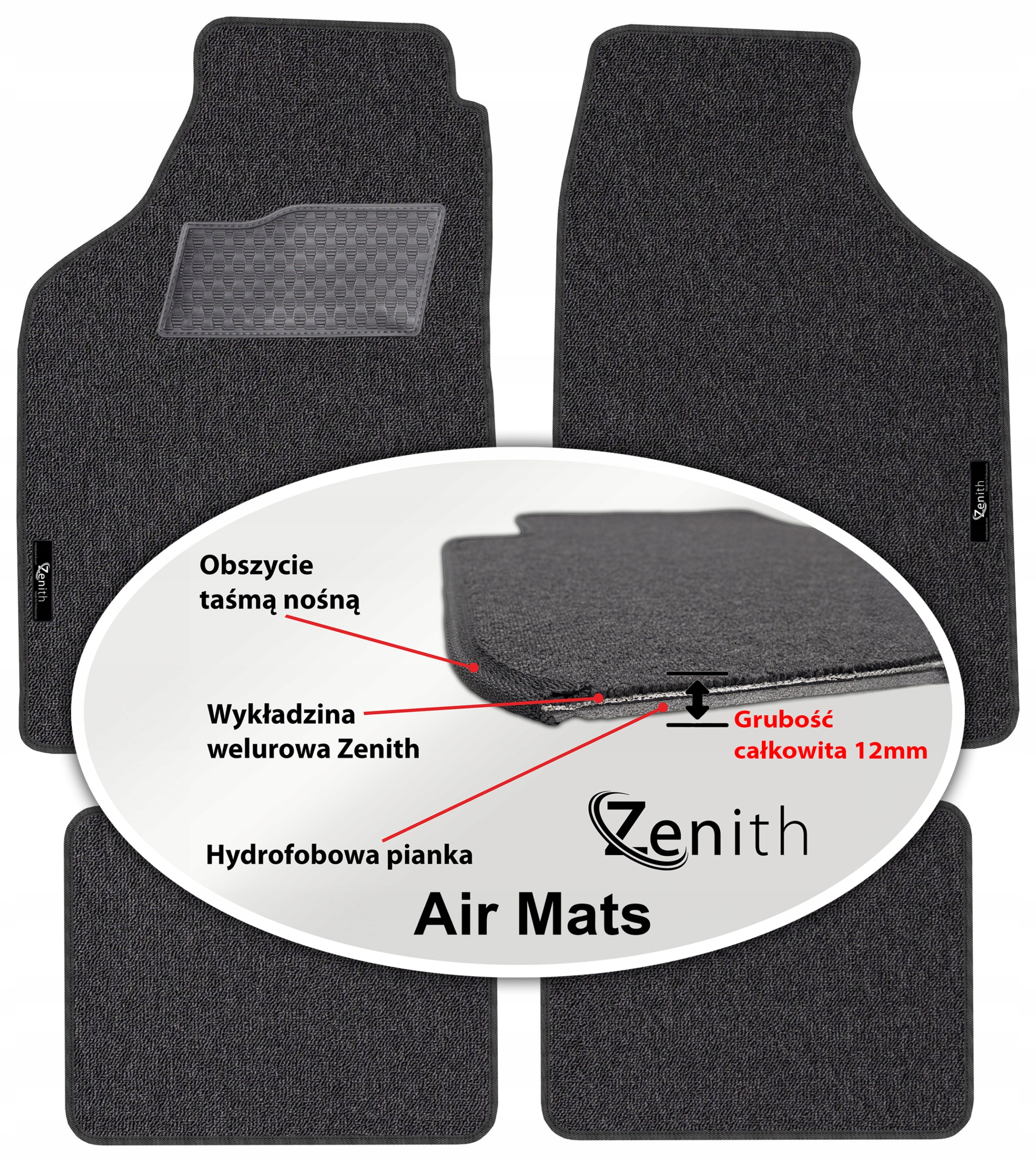Seat Ibiza I Hatchback 84-93 Velúrové koberčeky do auta Zenith Air Mats