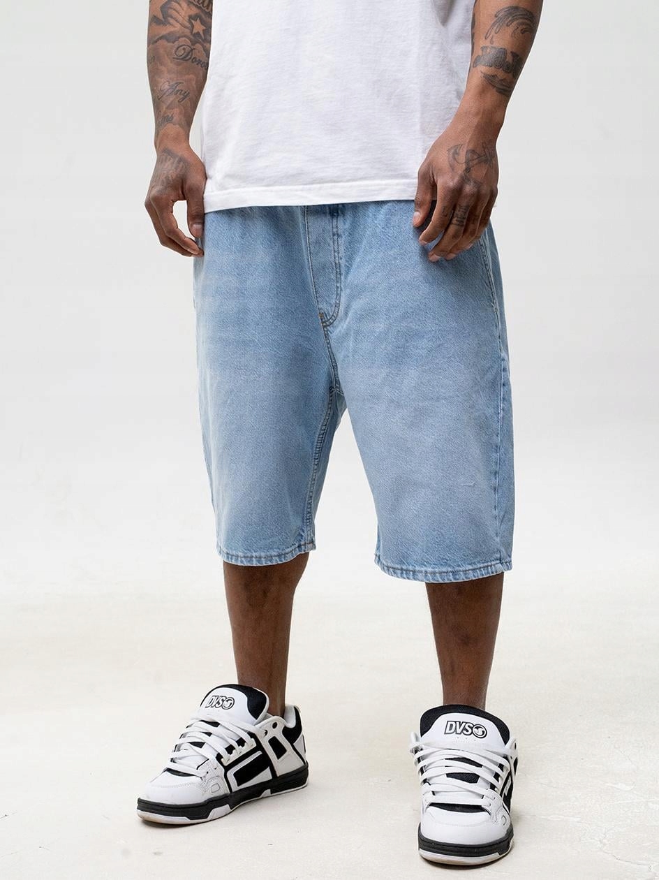 Krátké Kraťasy Baggy Pánské Světle modré Jigga Wear Palm XXL