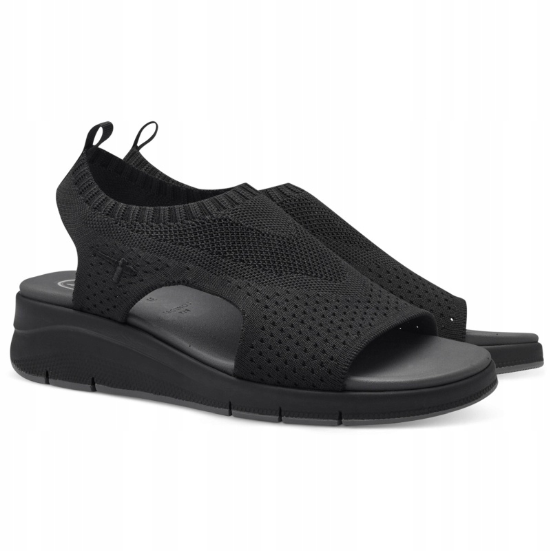 Dámské sandály Tamaris 8-88713-42 001 Black černé elastické lehké VEL.40