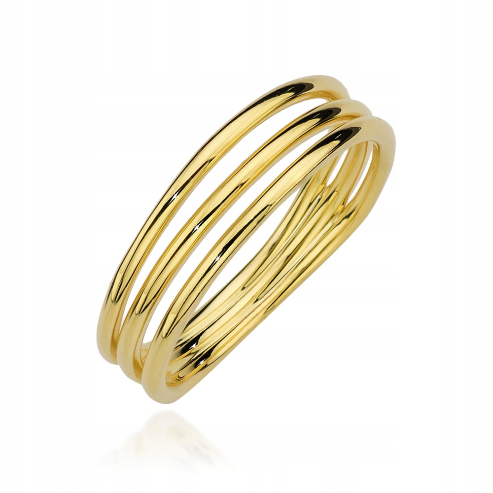 Stříbrný Prstýnek ryzost 925 Trojitý Tři spojené snubní prsteny vel.11