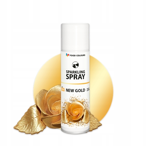 Levně Zlaté potravinářské barvivo ve spreji 250 ml Brokát jedlý Gold