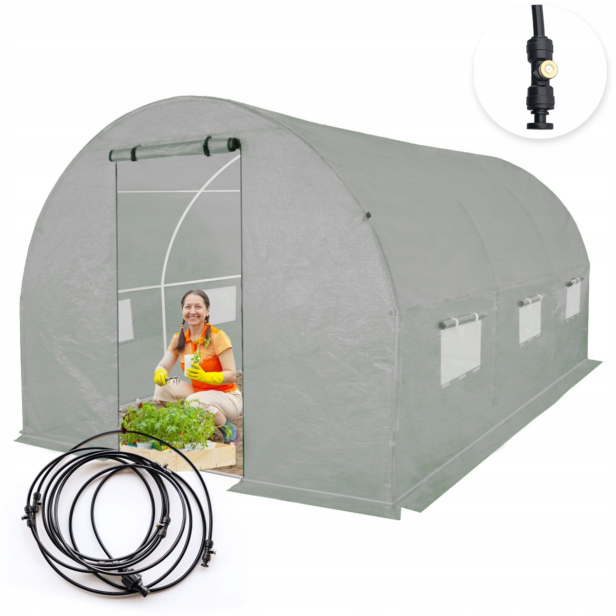 

Zestaw Tunel Foliowy 2,5x4m System Zraszający 6m