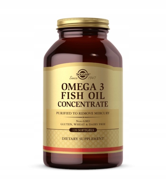 SOLGAR Omega 3 Fish Oil Concentrate (120 kaps.)