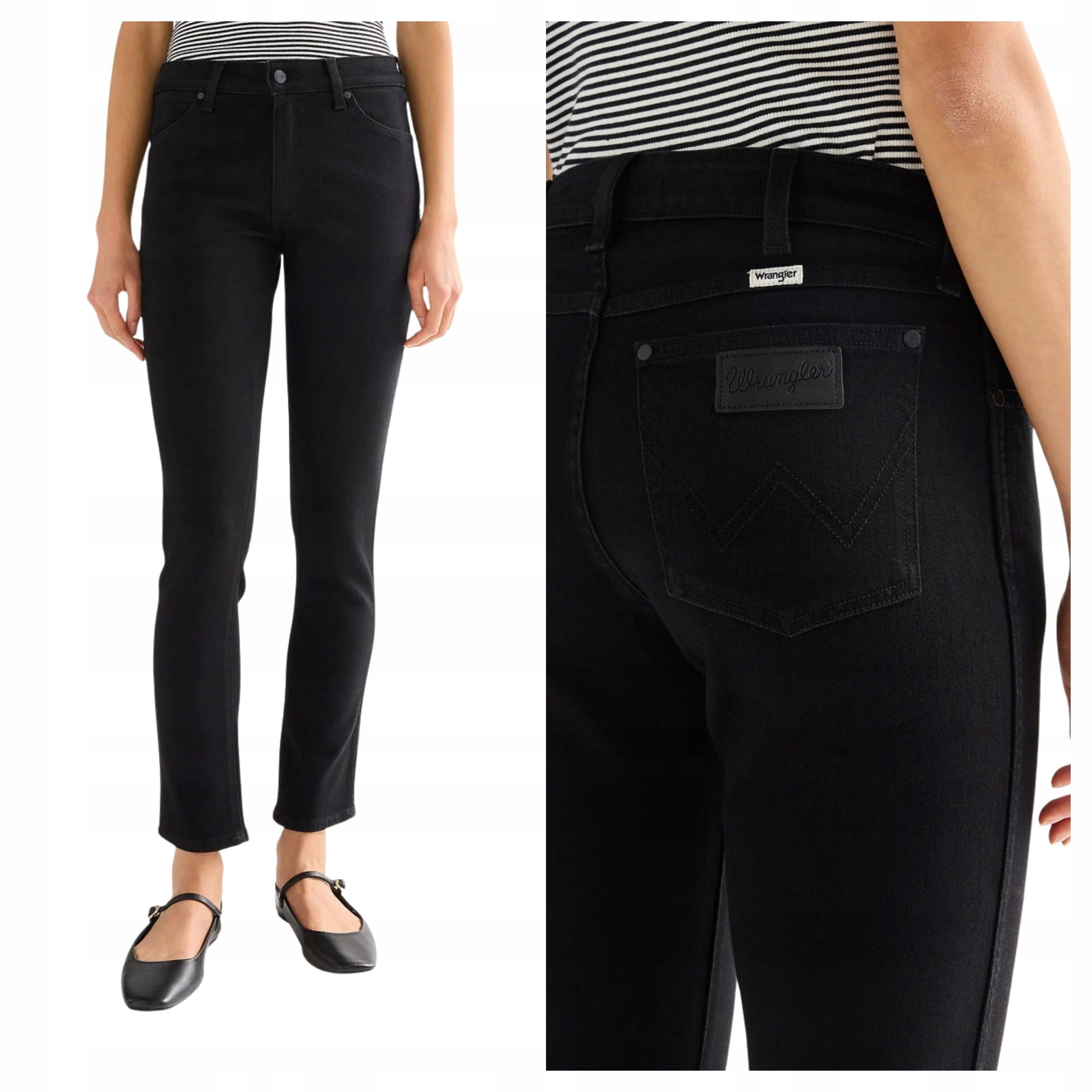 Dámské kalhoty Wrangler Sienna Retro Black Černé Džíny Slim W27 L30