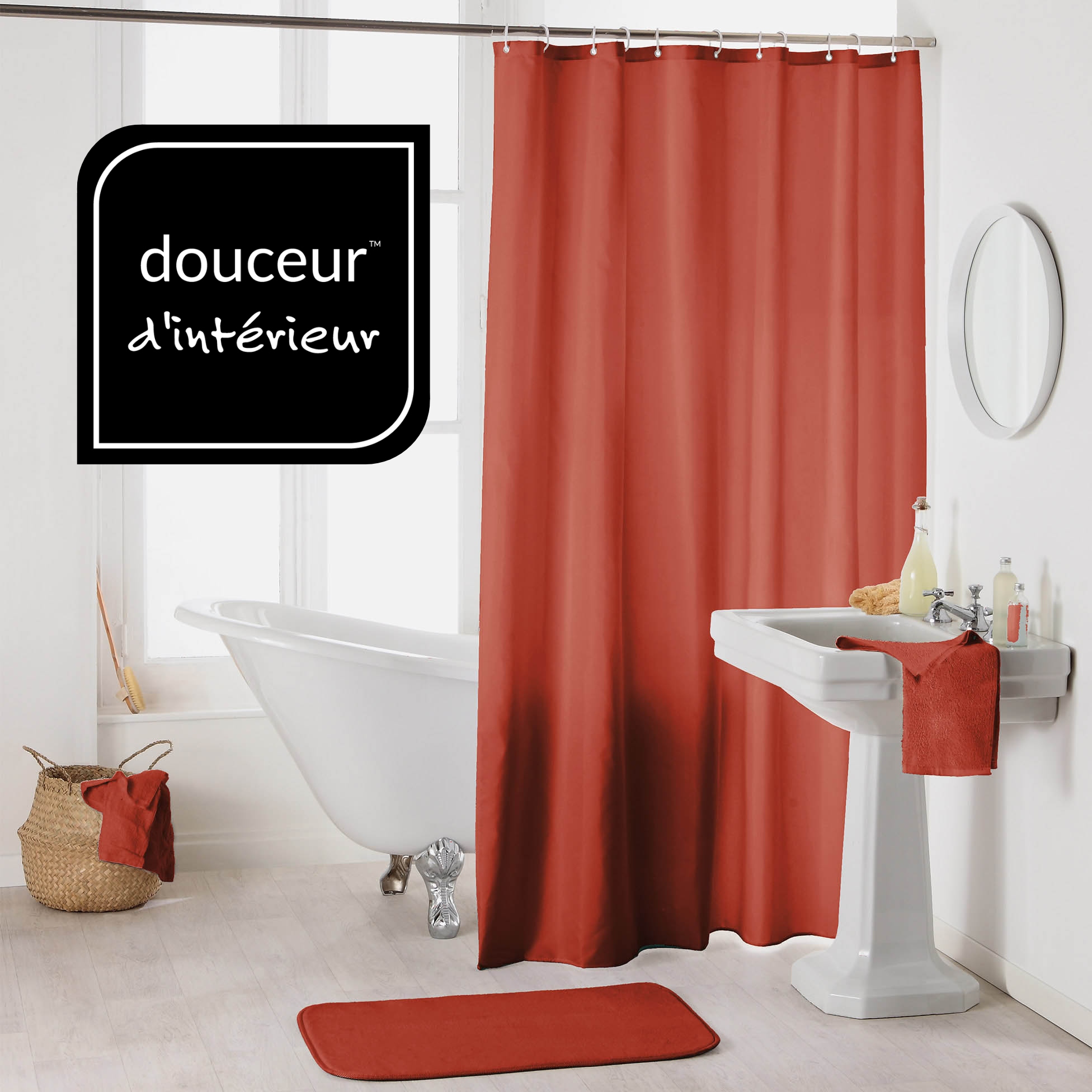 ZASŁONA PRYSZNICOWA TEKSTYLNA KOTARA DO WANNY ZASŁONKA POD PRYSZNIC KURTYNA Wymiary 180x200cm