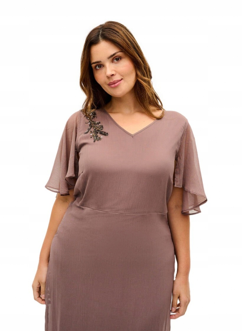 ZIZZI ELEGANCKA SUKIENKA MAXI DETALE 744A 46 Marka Zizzi