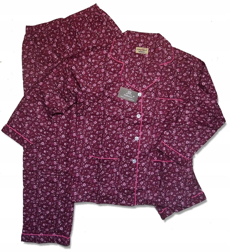 Flanelowa piżama damska Formax bawełna- XXL