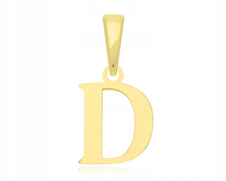 Zlaté písmenko D Dámský hladký přívěsek 585 Přívěsek na Řetízek