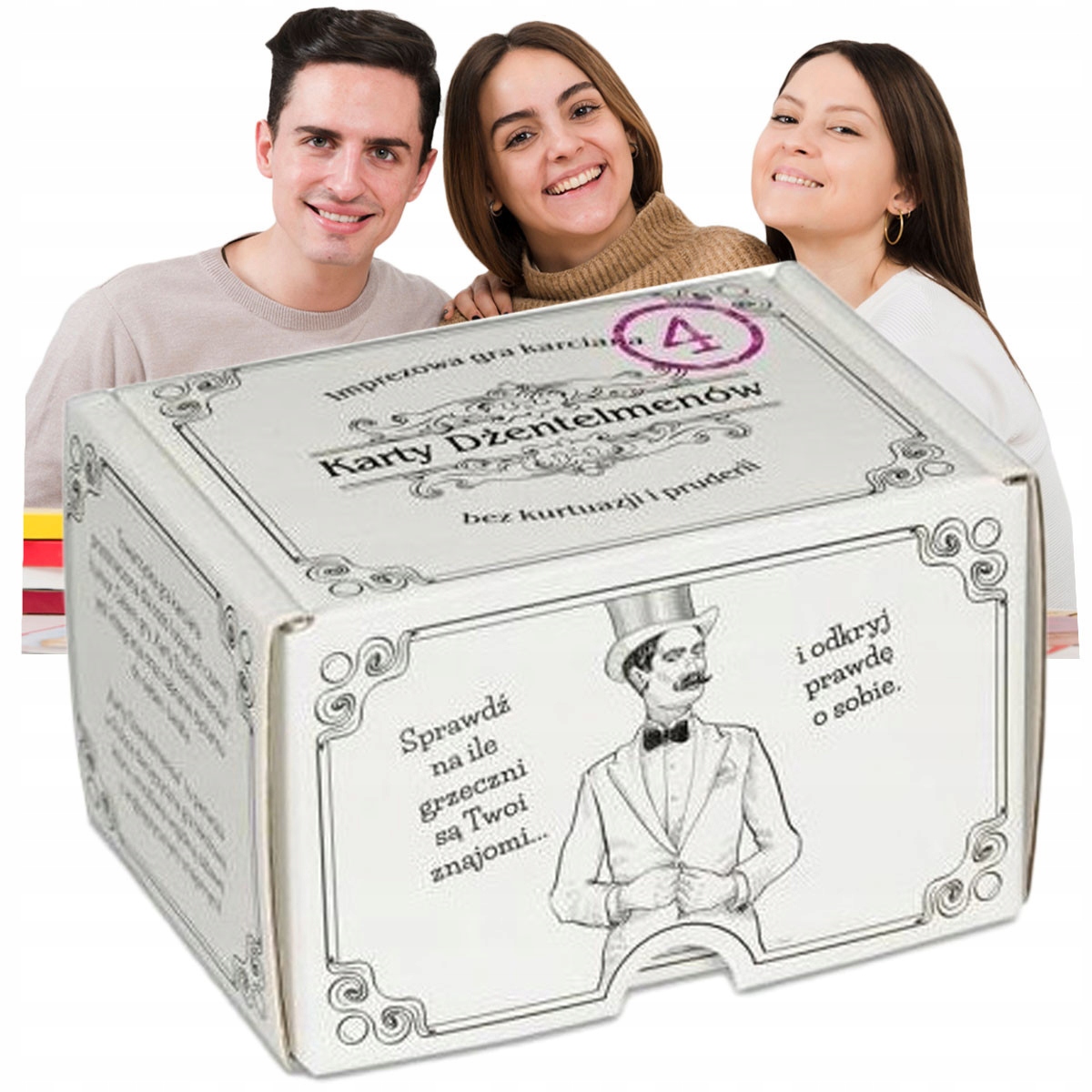 Karty Dżentelmenów 4 Talia Karcianka dla Dorosłych Integracyjna Rozgrywka