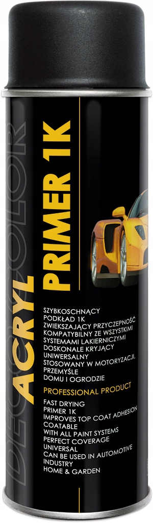 

Lakier W Spreju Acryl Primer 1K 500ML Czarny