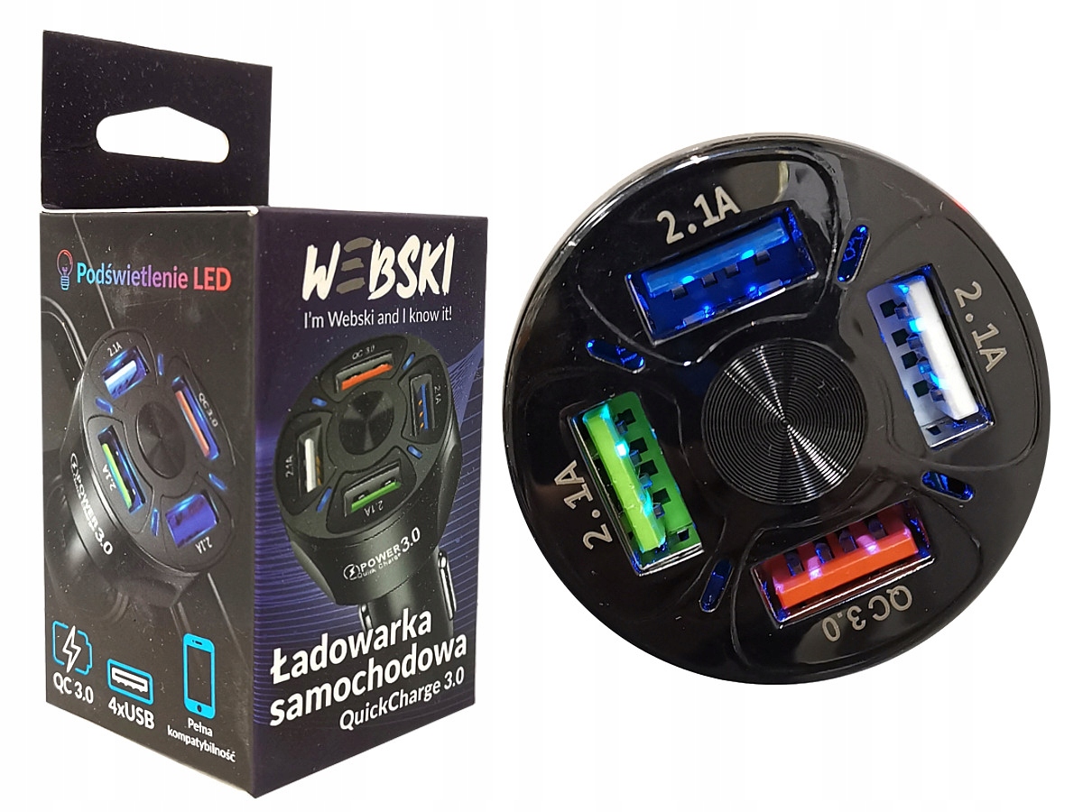 

Ładowarka samochodowa 12V-24V szybkie ładowanie