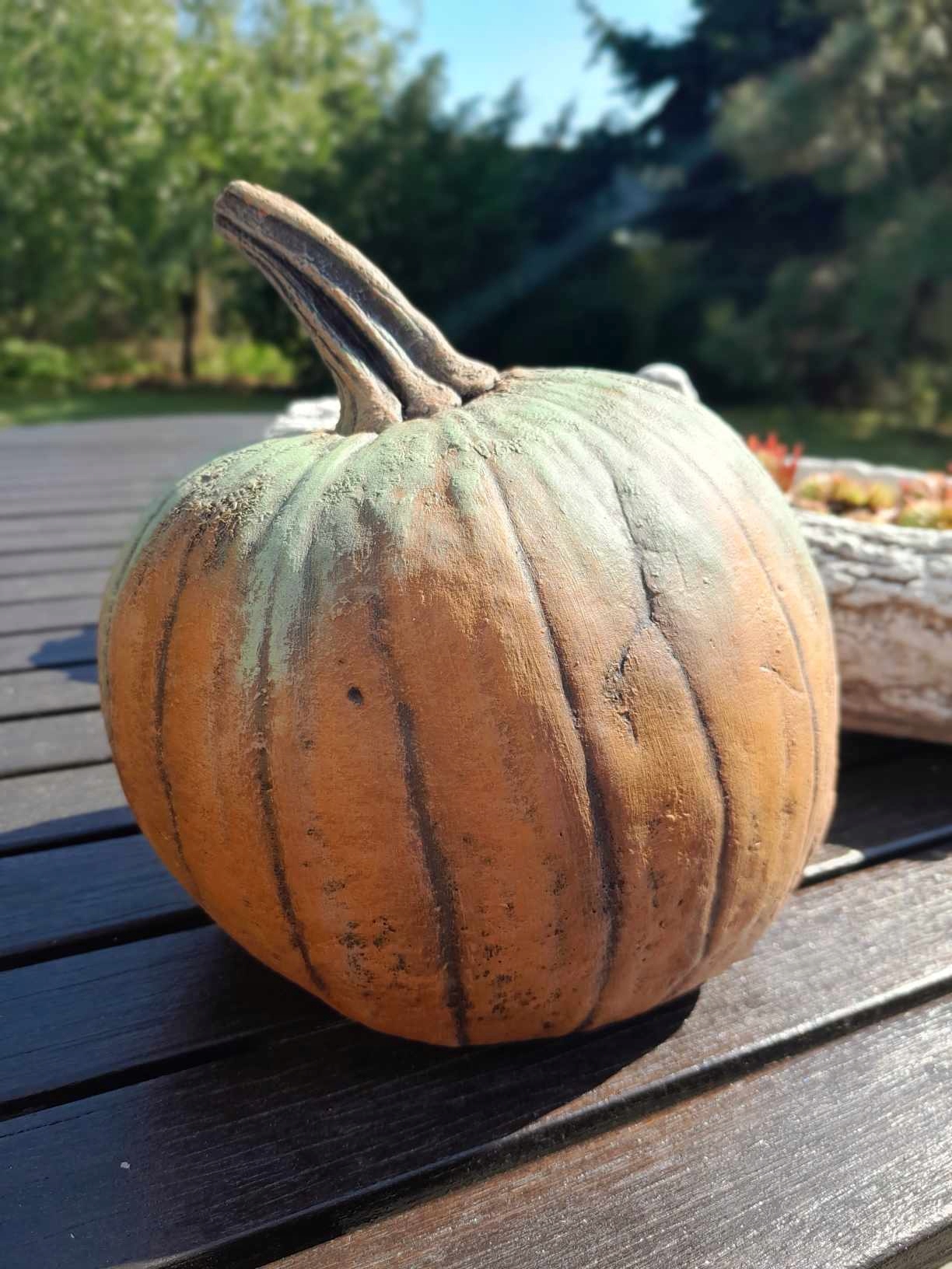 Ozdoba betonowa Dynia dekoracja Hand made malowana