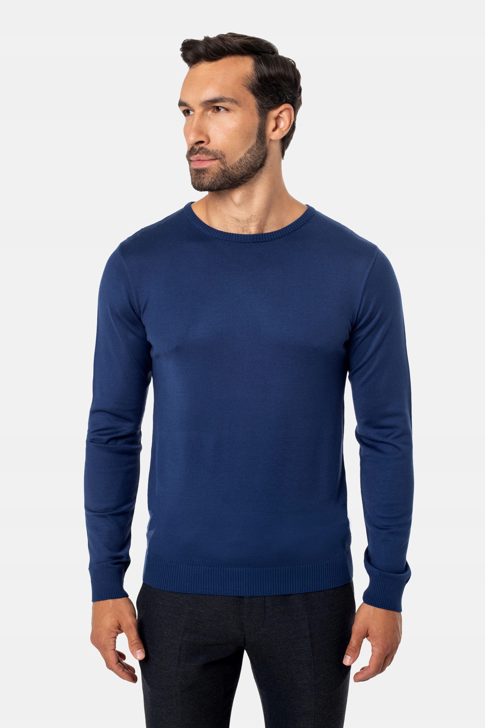 Sweter Petrona Półgolf Niebieski Z Wiskozy M