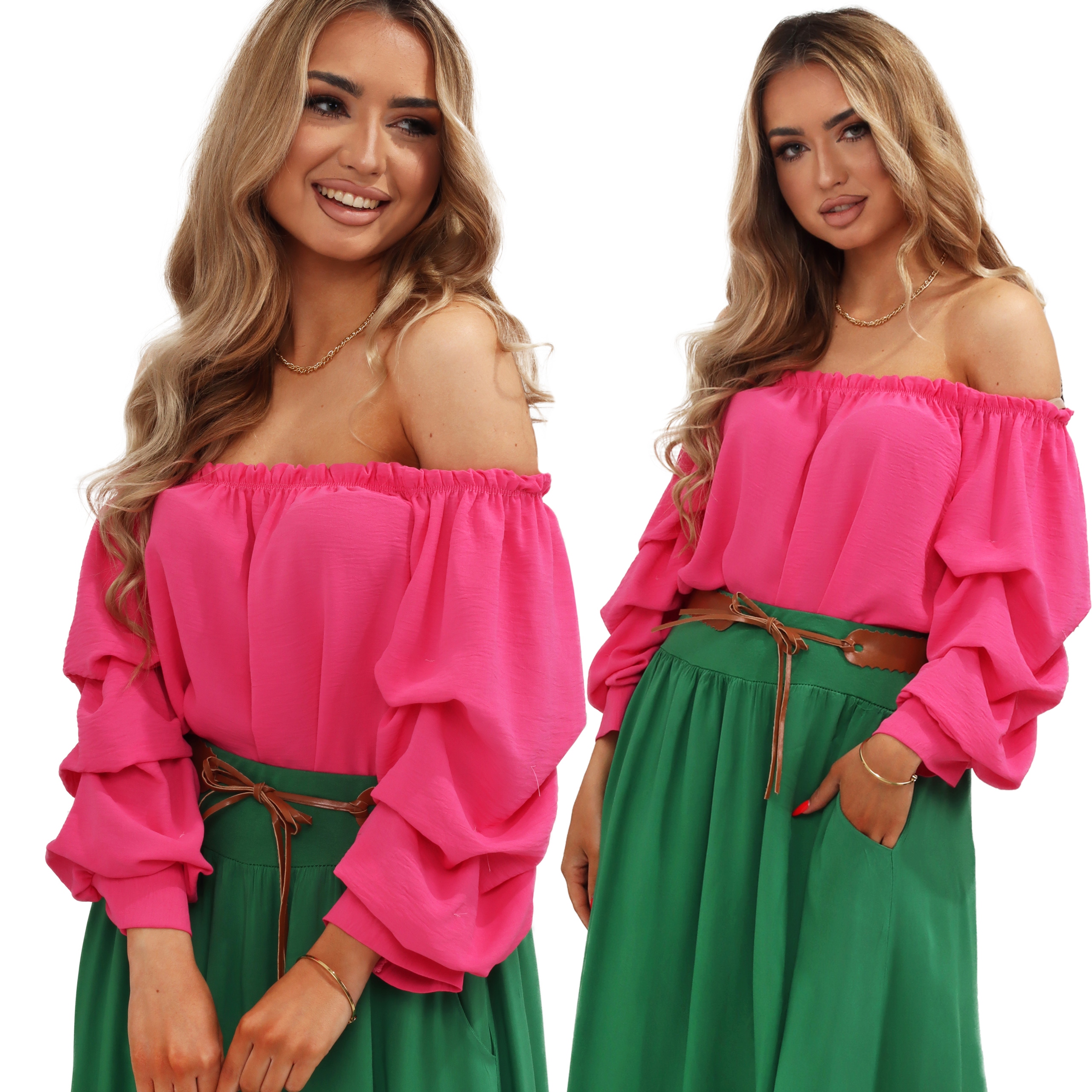 

Bluzka Damska Koszulka T-shirt Top Lato Boho Fuksj