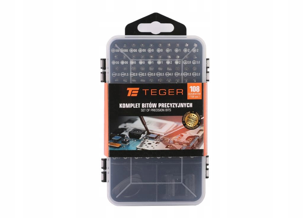 Zestaw bitów precyzyjnych 108 elementów wkrętaki precyzyjne mini bity Teger