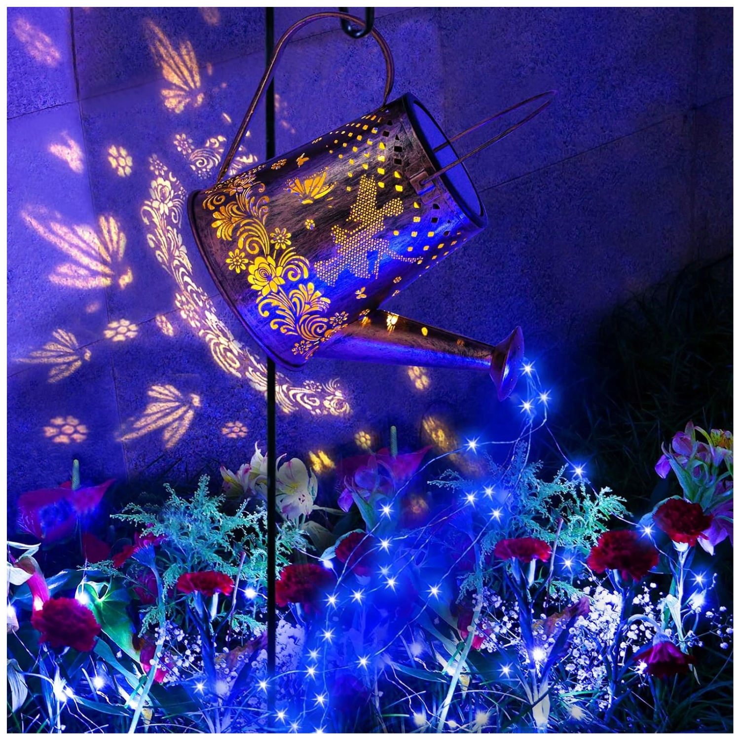 Konewka Solarna Lampka Wbijana Ogrodowa Ozdoba 80 CM Dekoracja Na Zewnątrz