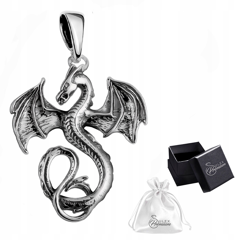 Přívěsek Drak stříbro o ryzosti 925 Temný drak Přívěsek