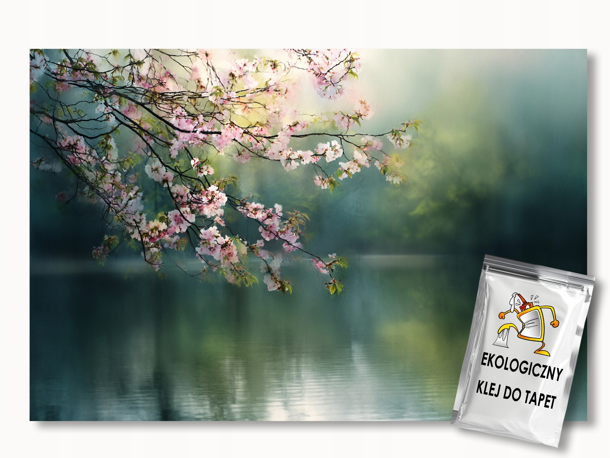 Fototapeta Flizelina Příroda Park Dřevo Květiny Višeň Voda 300x210 155g
