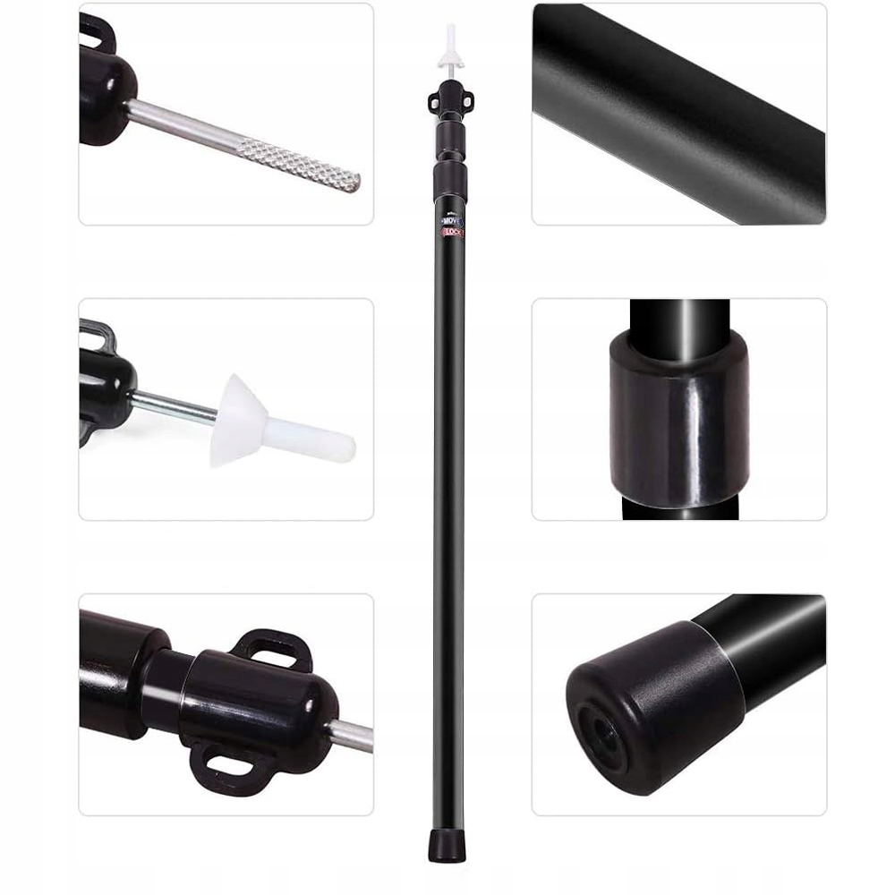 MASZT 235CM ALUMINIOWY TELESKOPOWY STELAŻ DO NAMIOTU PLANDEK PODPORY Model Teleskopowy słupek do baldachimu