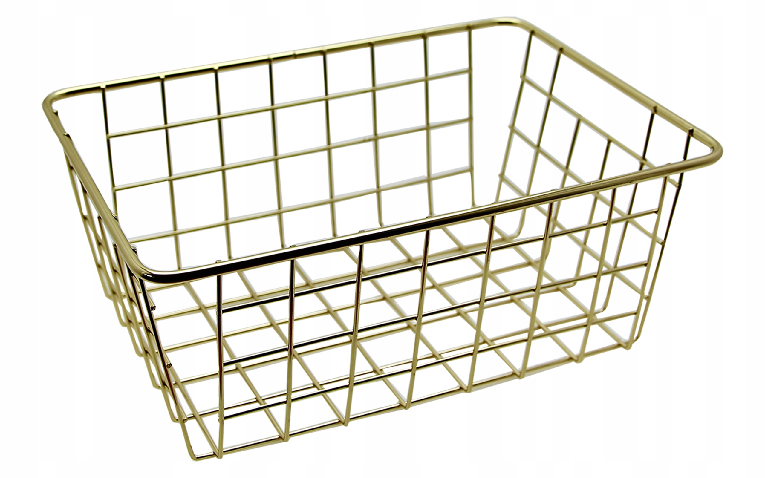 

Koszyk Metalowy Na Owoce Ozdobny Złoty Druciany