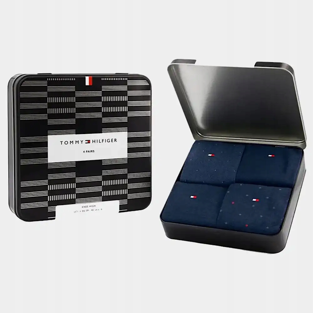 4pack pánské ponožky modré Tommy Hilfiger 39/42