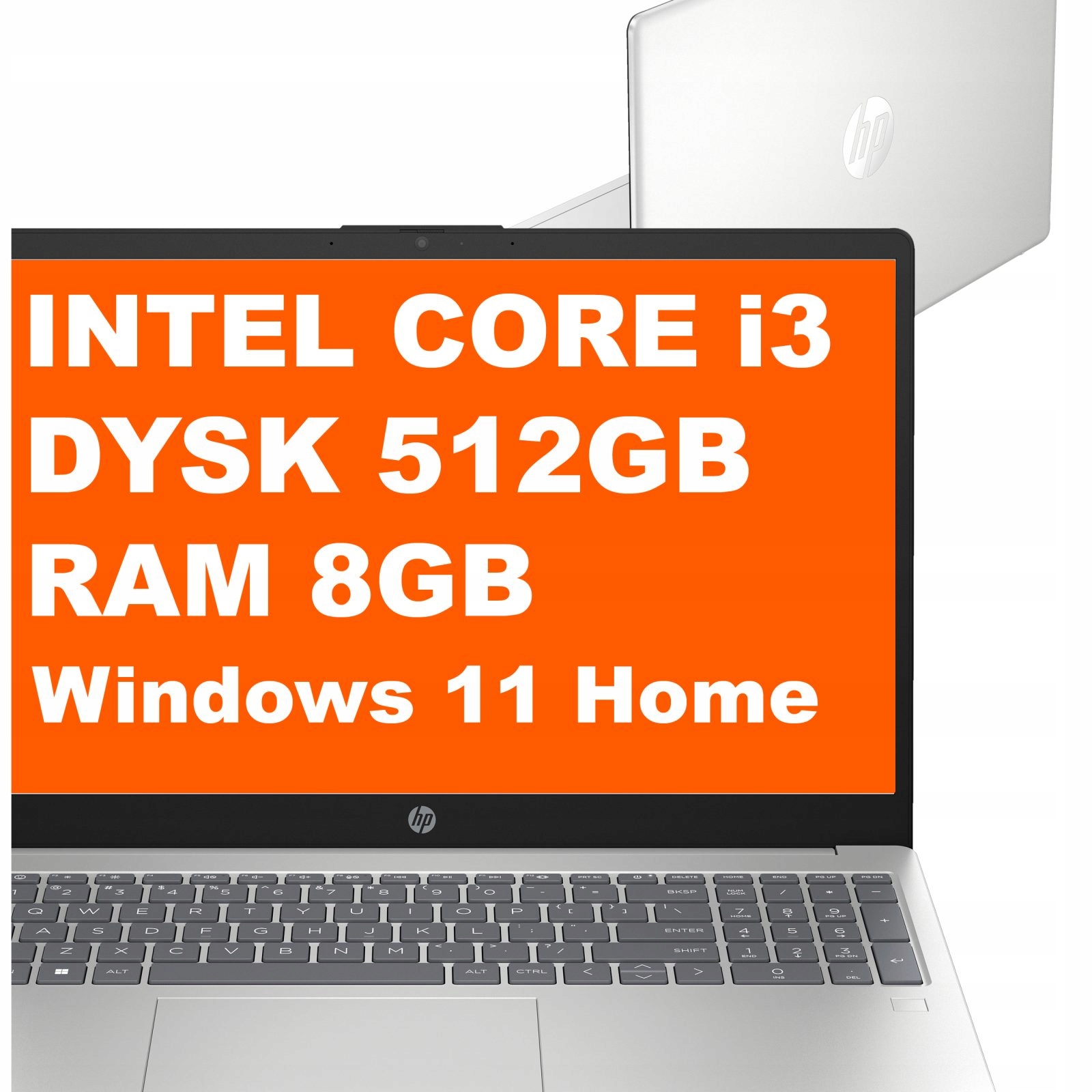 Notebook Hp 15-fd Intel i3 8GB 512GB Intel Uhd FullHD Win 11 Stříbrný