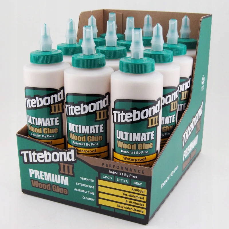 12x Titebond Ultimate III lepidlo na drevo 473 ml vodotesné D4