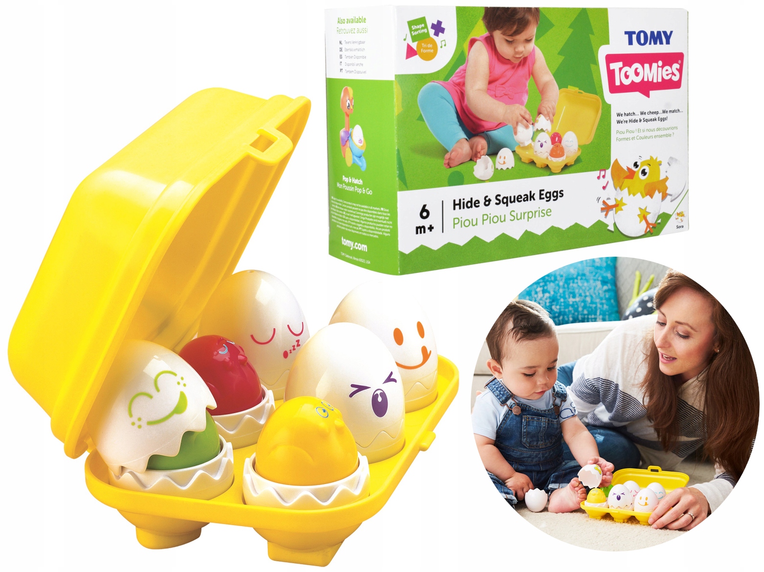 

Tomy Toomies Piszczące Jajeczka Sorter Dźwięki +6m