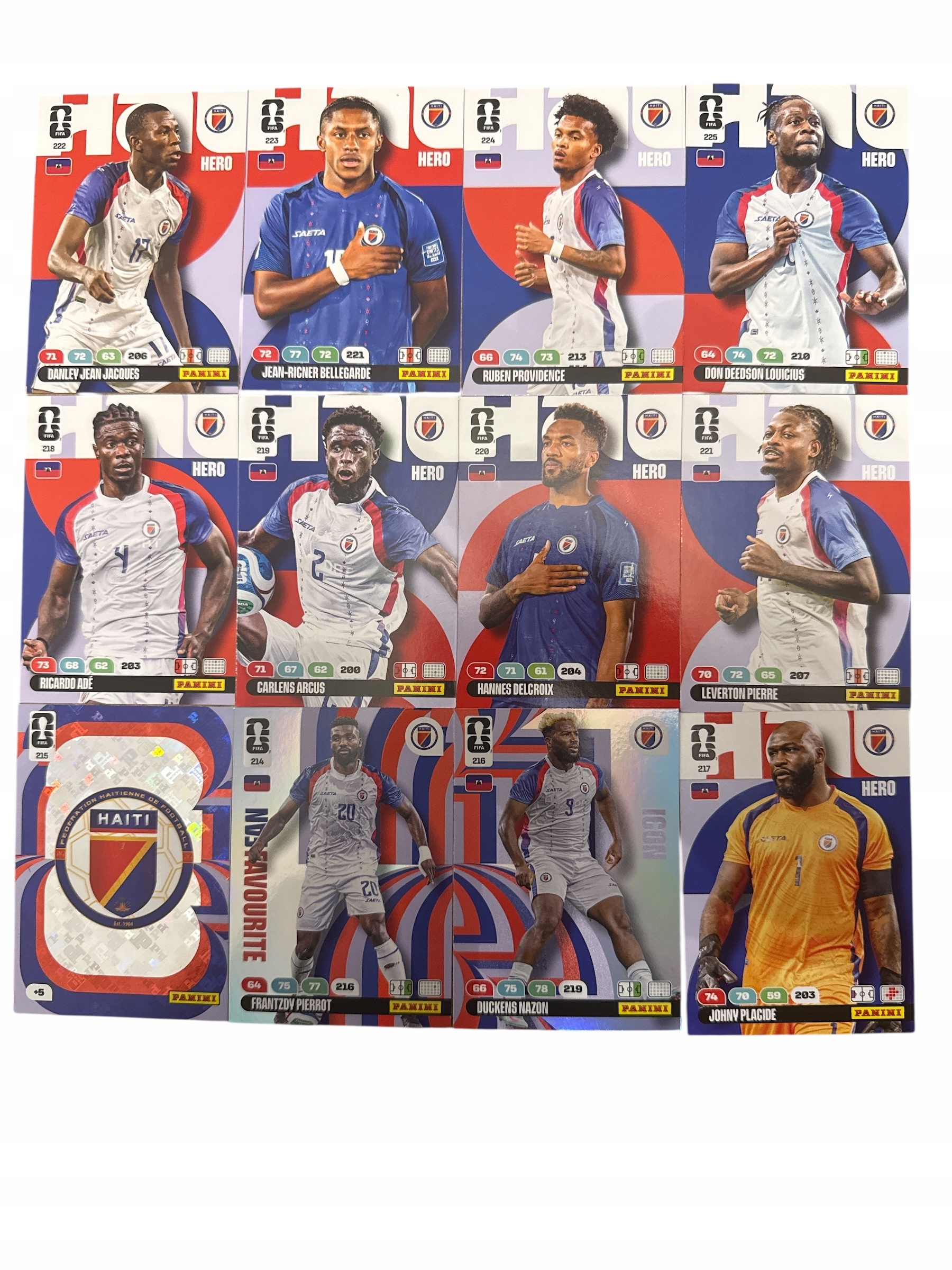 Fifa World Cup America 2026 Panini Haiti 214 225 Hai 12 kart Komplet