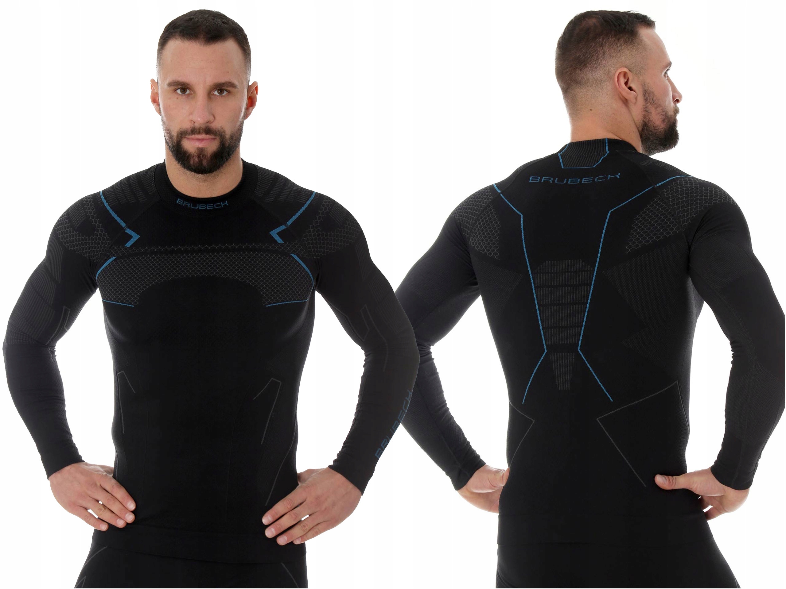 Ciepła bluza bielizna termoaktywna męska narciarska Brubeck czarny XXL