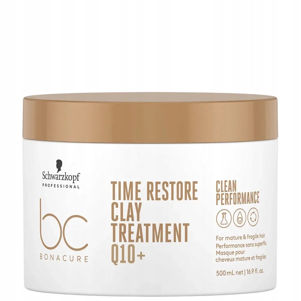 Schwarzkopf Professional, Bonacure Time Restore, Q10, Regenerační jílová kúra pro zralé vlasy, M