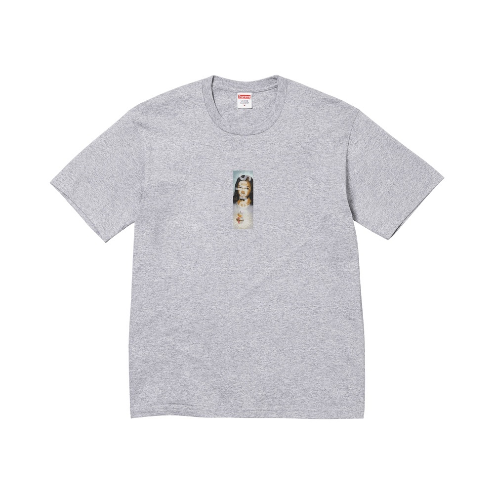 Supreme Prayer Card Box Logo Tee 'Heather Grey'