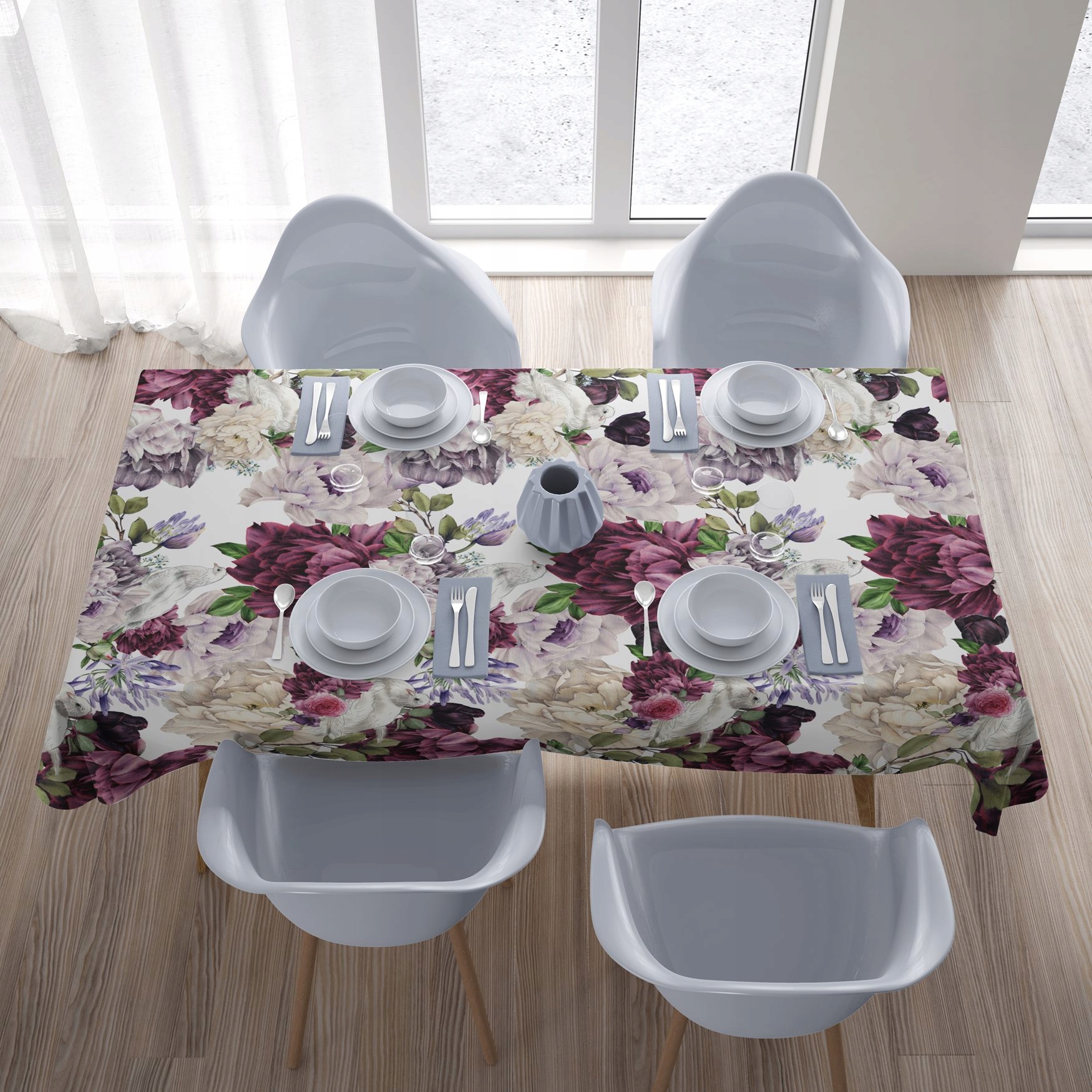 OBRUS PLAMOODPORNY 140X220 GŁADKI MATOWY GRUBY 080 Wzór dominujący inny wzór