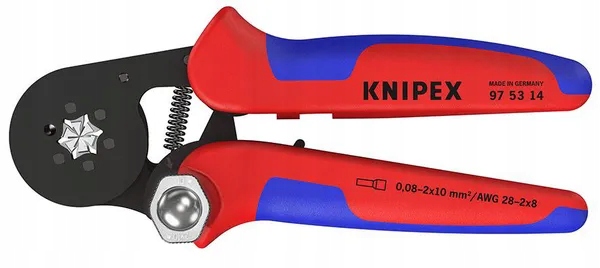 Szczypce do zagniatania tulejek kablowych w sześciokąt Knipex