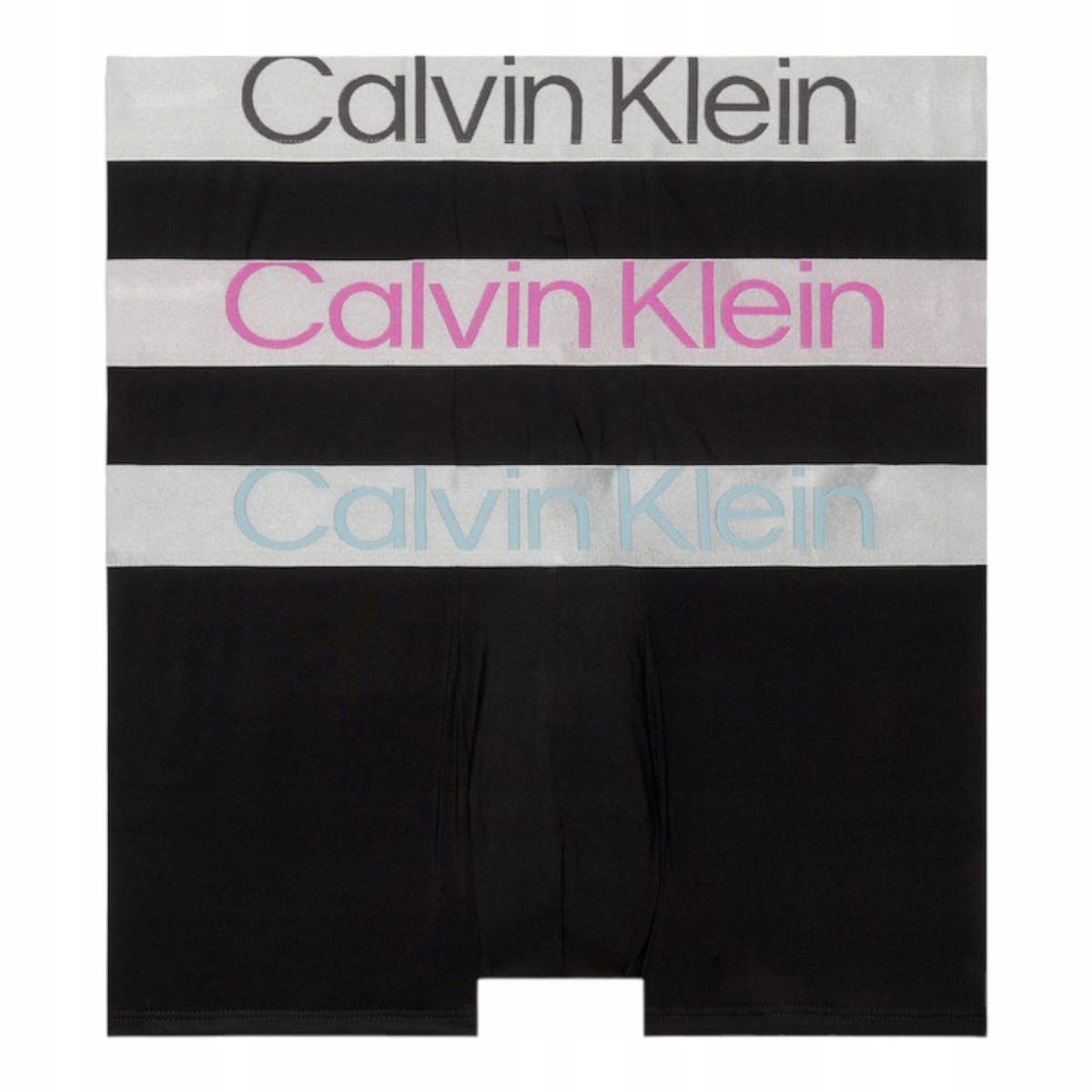 CALVIN KLEIN BOKSERKI MĘSKIE MAJTKI LOW RISE TRUNK 3PK CZARNE r.M Fason Bokserki