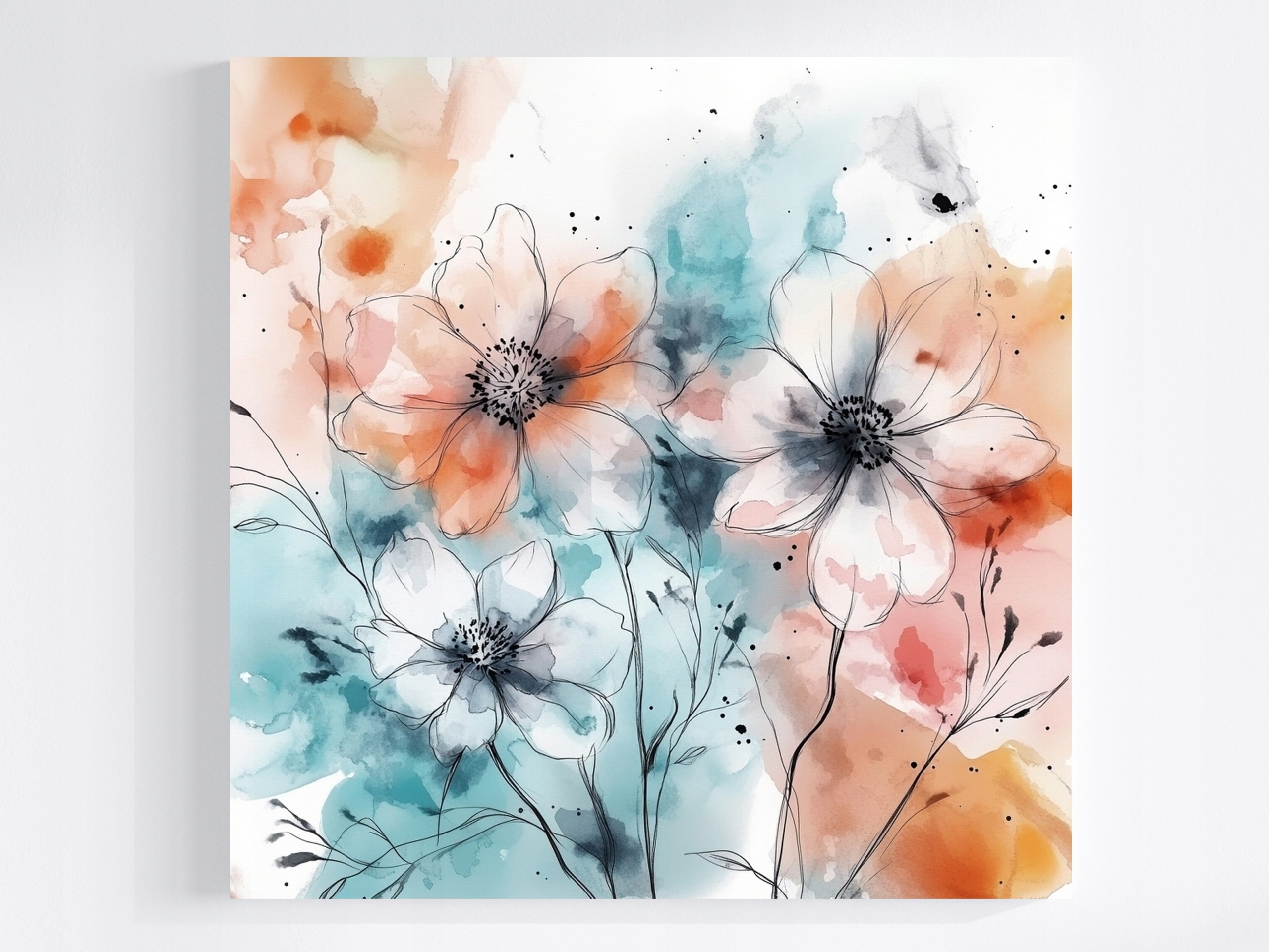 Obraz Na Plátně Canvas Grafika Kresba Příroda Květiny Jaro Léto 80x80
