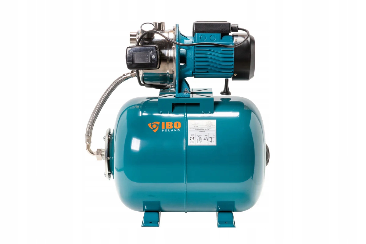 Hydrofor Ibo AJ50/60 1100W 50L Pompa Do Wody Zestaw Komplet Do Domu Ogrodu