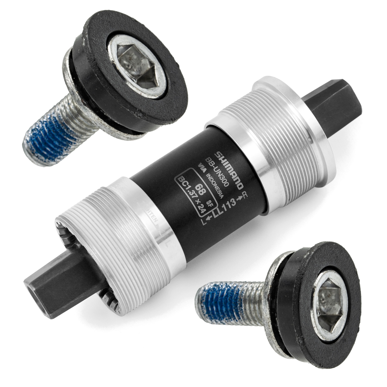 Suport wkład oś korby Shimano BB-UN300 68 x 113 mm Bsa kwadrat śruby