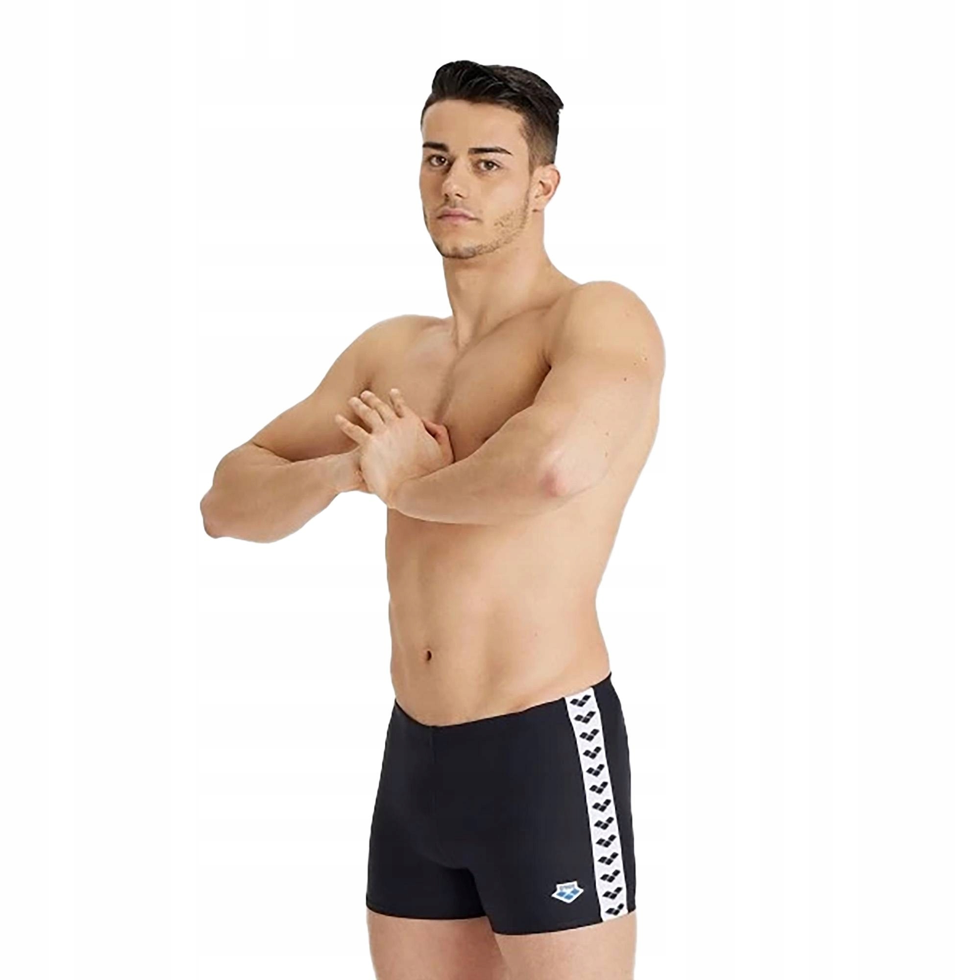 Bokserki kąpielowe Arena Icons Swim Short Solid black/white 100