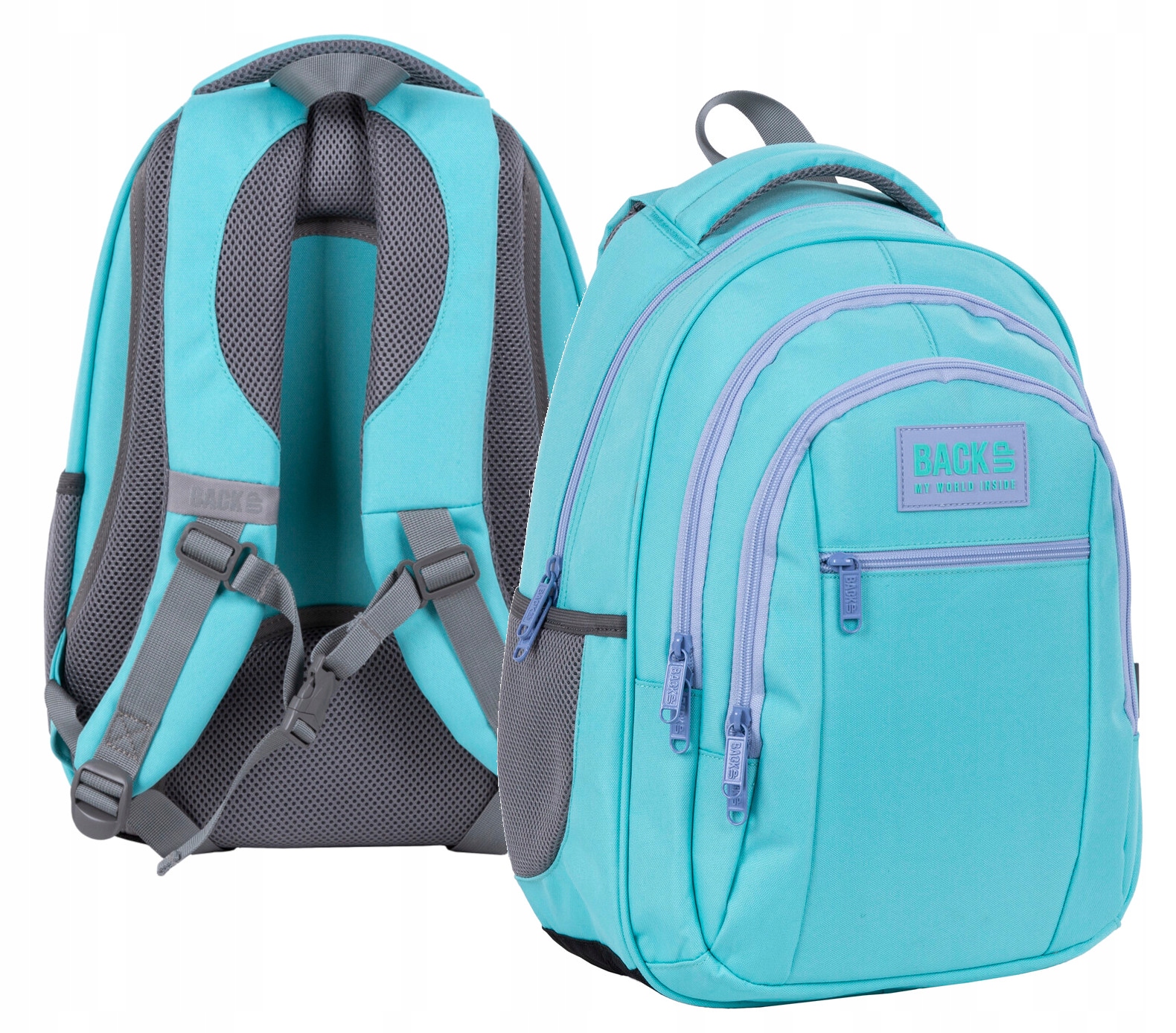 

BackUP plecak szkolny młodzieżowy Pastelowy turkus