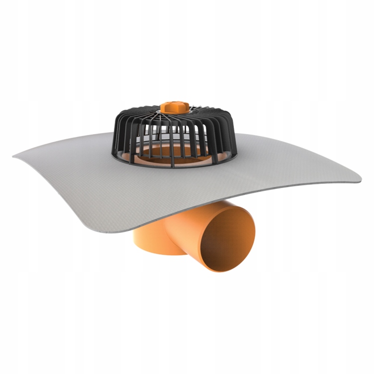 Wpust dachowy poziomy Topwet Tw 110 Pvc V kołnierz z folii Pvc
