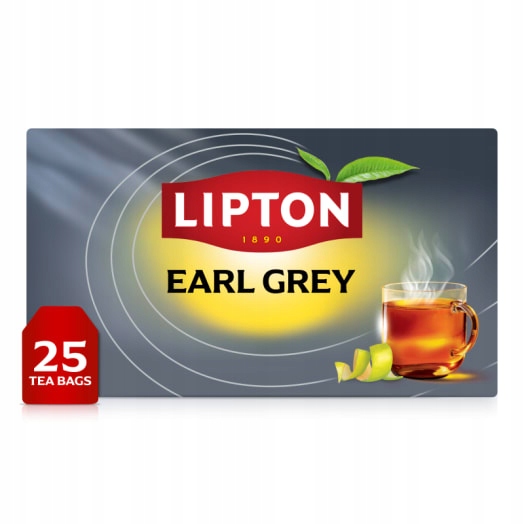 Levně Lipton Earl Grey Čaj černý Classic 25 sáčků ex.